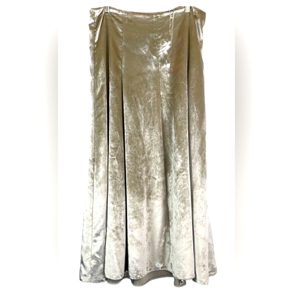VINCE velvet purl edge paneled slip skirt in oak stone Size:6 STYLE V800430749 - Picture 16 of 16